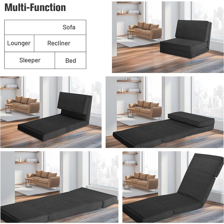 Latitude Run Convertible Flip Chair 5 Position Adjustable Triple